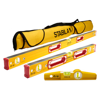 STABILA 3 Spirit and torpedo Level set with protected carrying case