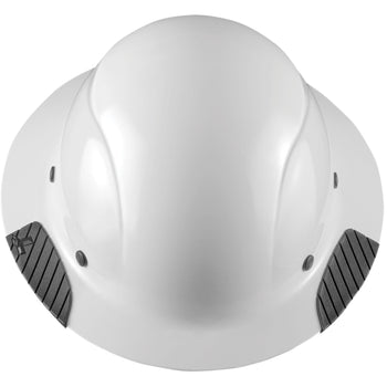 LIFT DAX Full Brim Safety Shock Absorbing Reinforced Hard Hat, White