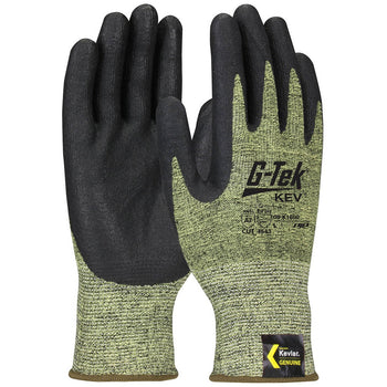 PIP 09-K1600 - G-Tek Cut Resistant FR Kevlar Nitrile Safety Gloves, Yellow - 12 Pack