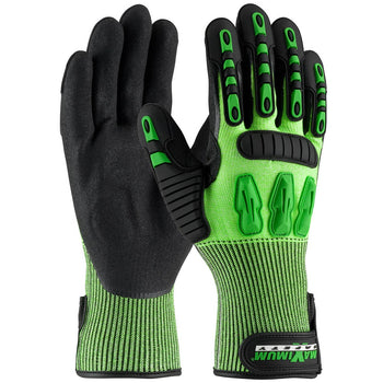 PIP 120-5130 - Maximum Safety TuffMax Hi-Vis HPPE Nitrile Gloves, Green