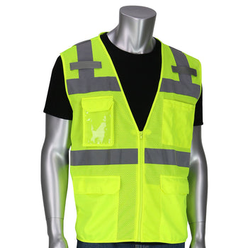 PIP 302-0750 - ANSI Hi-Vis 10 Pocket Surveyors Reflective Safety Vest