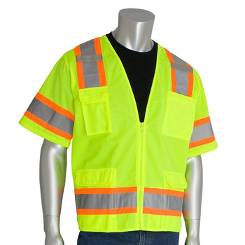PIP 303-0500 - ANSI Hi-Vis 11 Pocket Surveyors Reflective Safety Vest