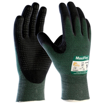 PIP 34-8443 - ATG Maxiflex Cut Seamless Nitrile Yarn Gloves, Green - 12 Pack