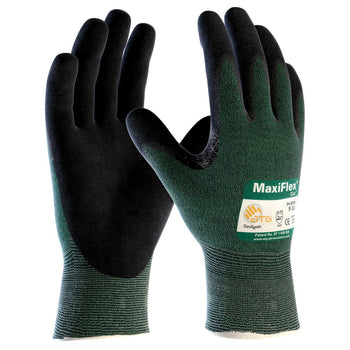 PIP 34-8743 - ATG Maxiflex Cut Seamless Cut Resistant Nitrile Yarn Gloves, Green - 12 Pack