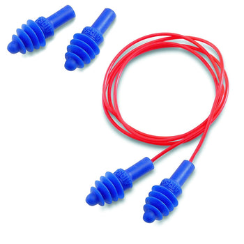 AirSoft Reusable Earplugs - Red Polycord / Corded