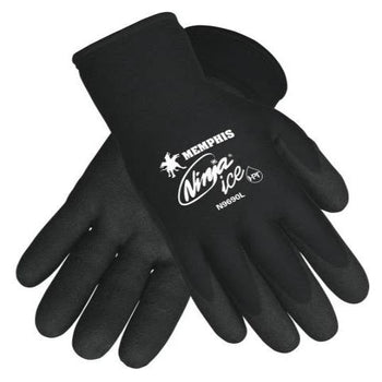 Ninja Ice Proprietary HPT Coated Palm and Fingertips Gloves, Large - 12 Pack