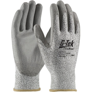 PIP 16-530 - G-Tek Cut Resistant and Chemical Resistant Safety Gloves, Gray - 12 Pack
