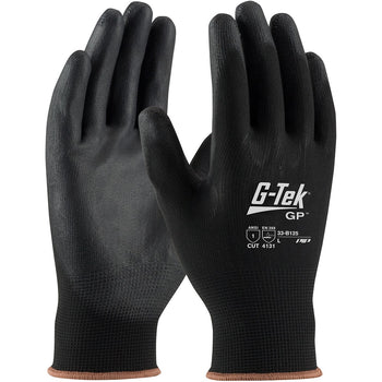 PIP 33-B125 or 33-G125 - G-Tek Seamless Polyurethane Nylon Gloves - 12 Pack