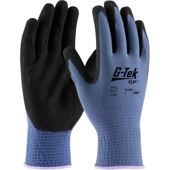 PIP 34-500 - G-Tek Seamless Nitrile Nylon Gloves, Blue - 12 Pack