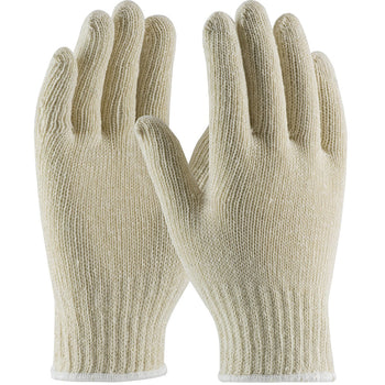 PIP 35-C104 - Standard Weight Seamless Cotton and Polyester Gloves, Natural - 12 Pack
