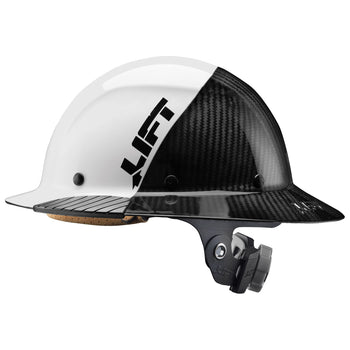 LIFT DAX - Full Brim Carbon Fiber Fifty 50 Hard Hats, HDF50C-19HC, HDF50C-19OC or HDF50C-19WC
